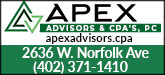 APEX Advisors & CPA's, PC Sponsorship Banner