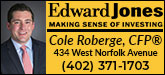 Edward Jones - Cole M Roberge CFPA Sponsorship Banner