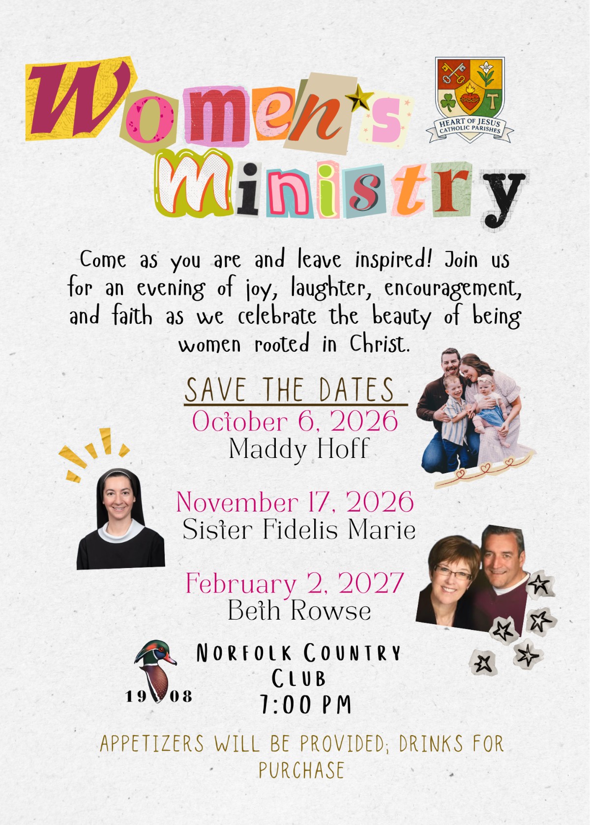 Women's Ministry for the Heart of Jesus Catholic Parishes!