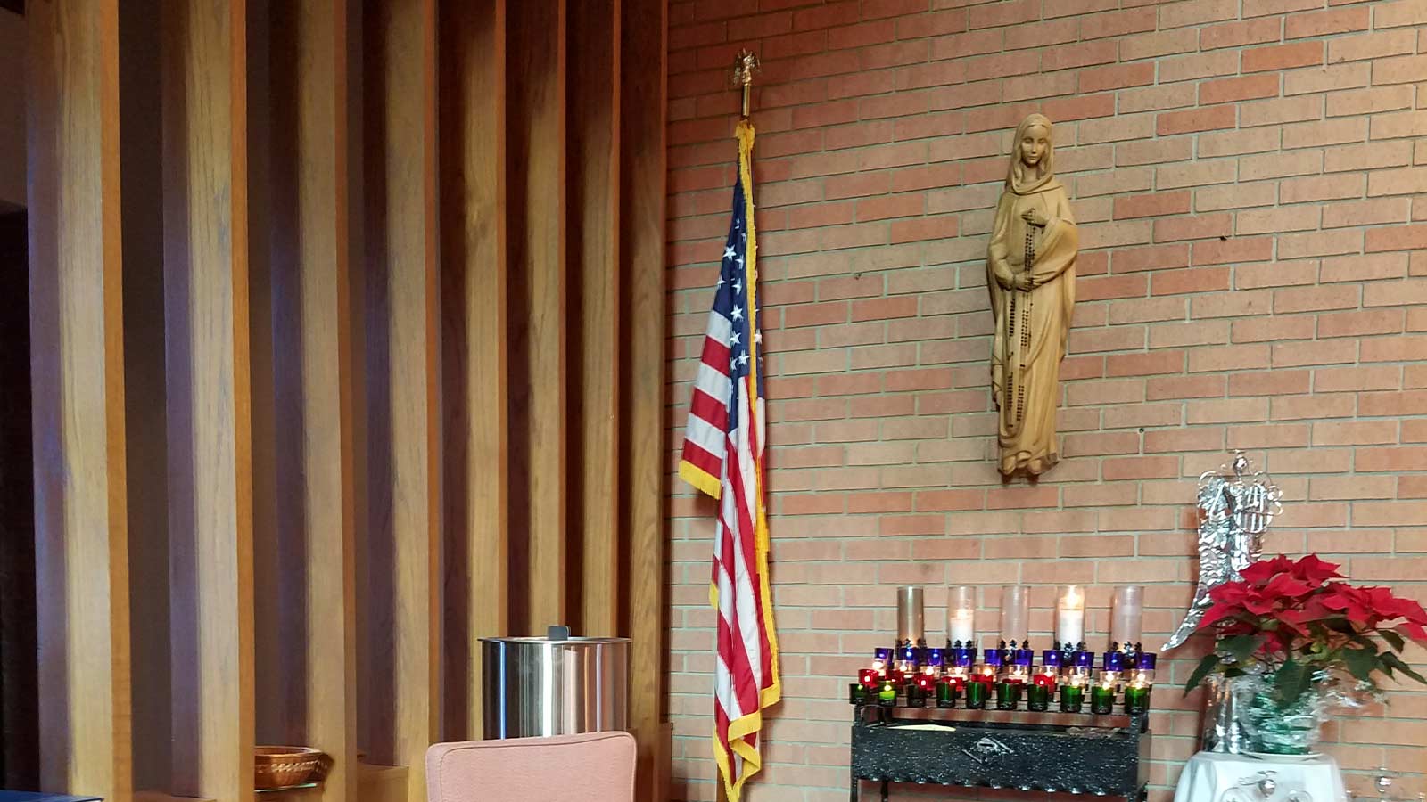 Statue and Flag